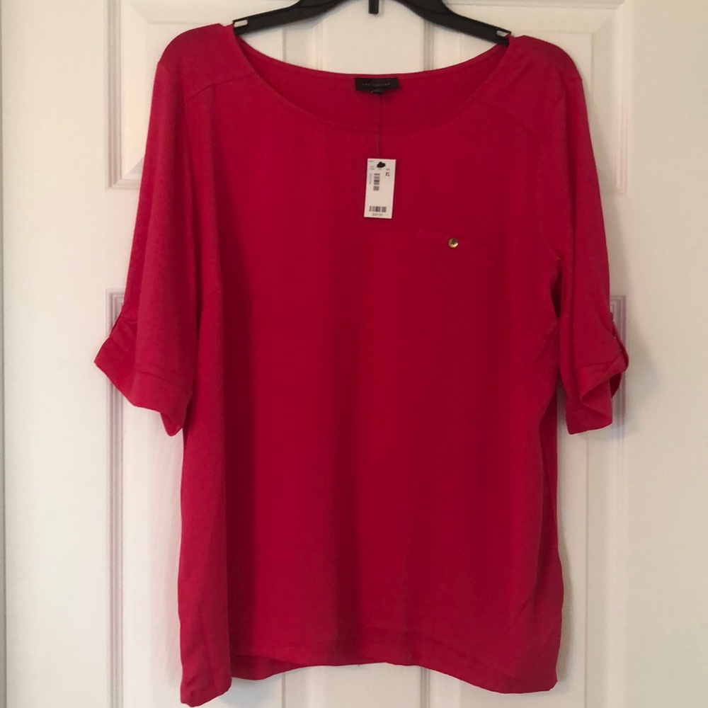 The Limited got pink mixed media top